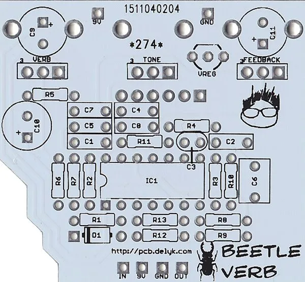 Beetle Verb PCB (Bottom)